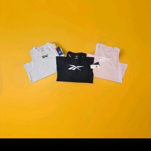 Reebok Training Essentials Women Lot Of 3 Gray, Black, Pink Tank Top Shirt Nwt